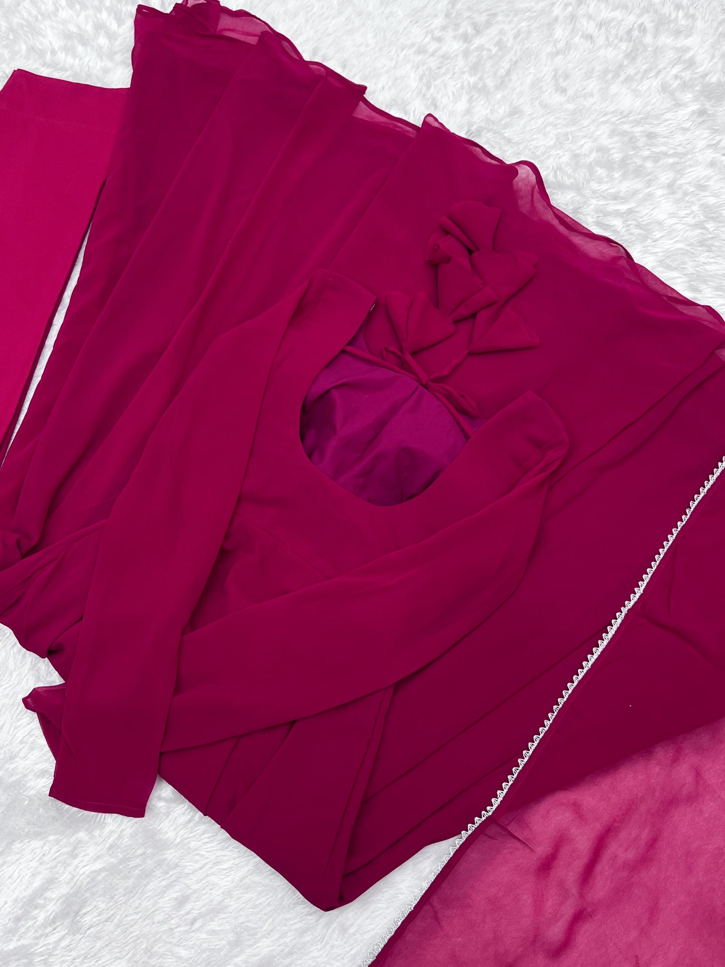 Georgette Anarkali Gown Dupatta Full Set with Pant