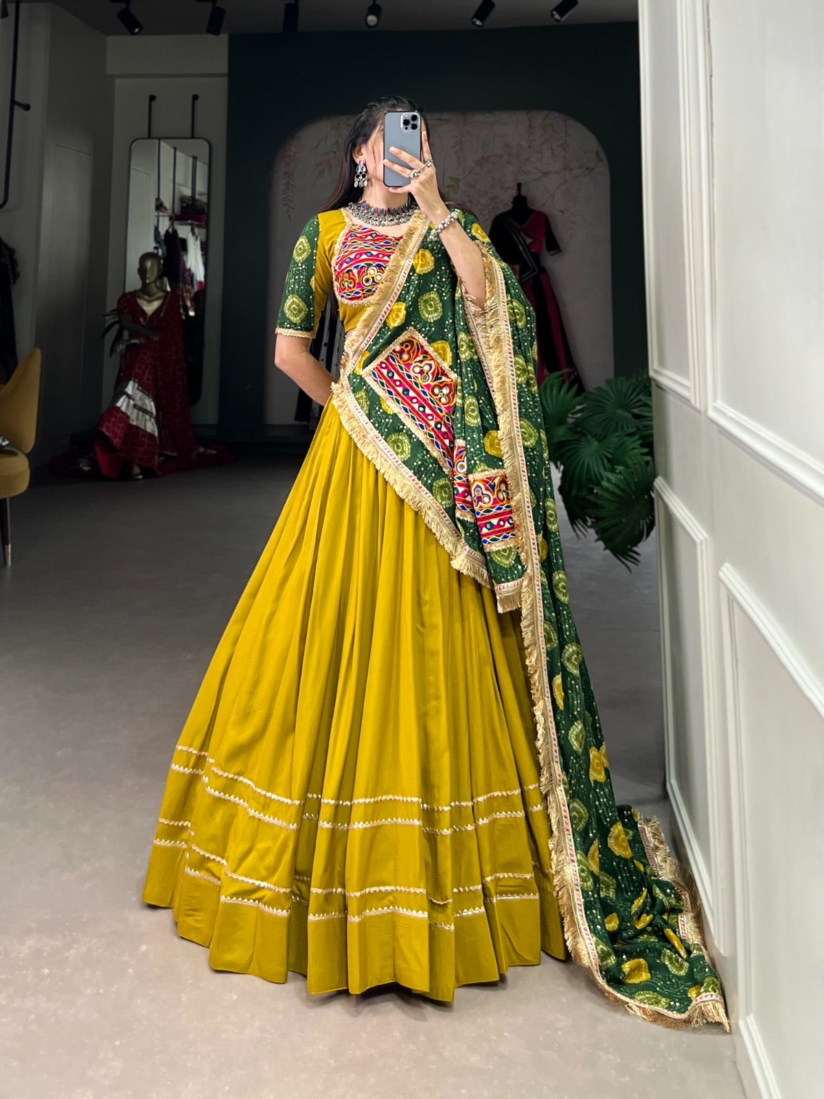 Gamthi Grace Navratri Lehenga Set